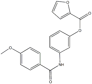 3-[(4-methoxybenzoyl)amino]phenyl 2-furoate Structure