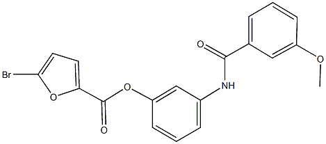 3-[(3-methoxybenzoyl)amino]phenyl 5-bromo-2-furoate Structure