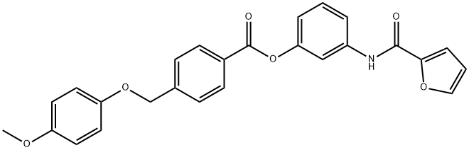 3-(2-furoylamino)phenyl 4-[(4-methoxyphenoxy)methyl]benzoate Structure