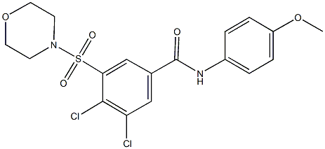 3,4-dichloro-N-(4-methoxyphenyl)-5-(4-morpholinylsulfonyl)benzamide|