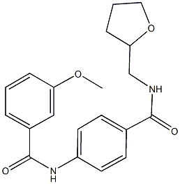 3-methoxy-N-(4-{[(tetrahydro-2-furanylmethyl)amino]carbonyl}phenyl)benzamide Structure