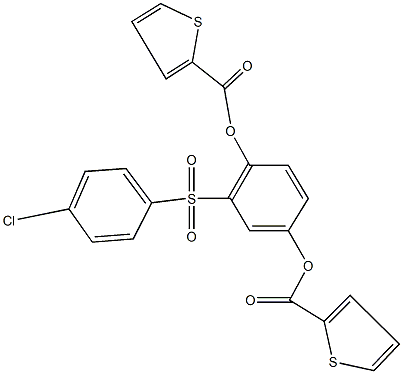 2-[(4-chlorophenyl)sulfonyl]-4-[(2-thienylcarbonyl)oxy]phenyl 2-thiophenecarboxylate|