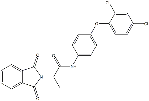 N-[4-(2,4-dichlorophenoxy)phenyl]-2-(1,3-dioxo-1,3-dihydro-2H-isoindol-2-yl)propanamide Structure