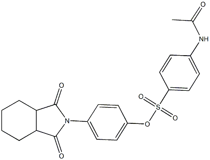 4-(1,3-dioxooctahydro-2H-isoindol-2-yl)phenyl 4-(acetylamino)benzenesulfonate Struktur