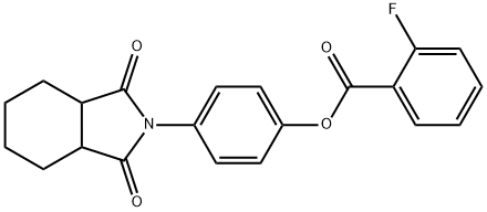 4-(1,3-dioxooctahydro-2H-isoindol-2-yl)phenyl 2-fluorobenzoate|