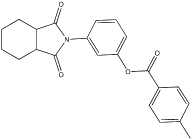 3-(1,3-dioxooctahydro-2H-isoindol-2-yl)phenyl 4-methylbenzoate Structure