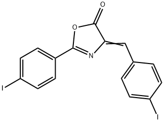 4-(4-iodobenzylidene)-2-(4-iodophenyl)-1,3-oxazol-5(4H)-one Structure