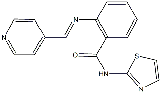 2-[(4-pyridinylmethylene)amino]-N-(1,3-thiazol-2-yl)benzamide 结构式