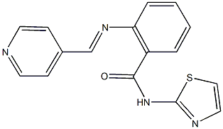 2-[(4-pyridinylmethylene)amino]-N-(1,3-thiazol-2-yl)benzamide Structure