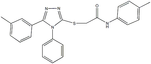 N-(4-methylphenyl)-2-{[5-(3-methylphenyl)-4-phenyl-4H-1,2,4-triazol-3-yl]sulfanyl}acetamide Structure