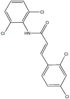 3-(2,4-dichlorophenyl)-N-(2,6-dichlorophenyl)acrylamide,445229-43-6,结构式