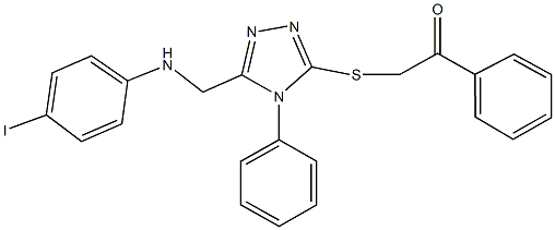 2-({5-[(4-iodoanilino)methyl]-4-phenyl-4H-1,2,4-triazol-3-yl}sulfanyl)-1-phenylethanone 结构式