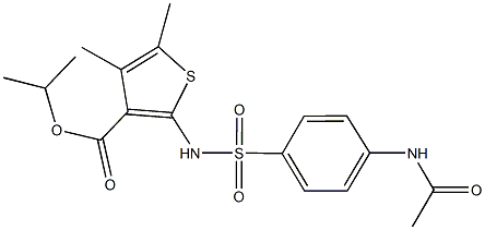 445229-56-1 isopropyl 2-({[4-(acetylamino)phenyl]sulfonyl}amino)-4,5-dimethyl-3-thiophenecarboxylate