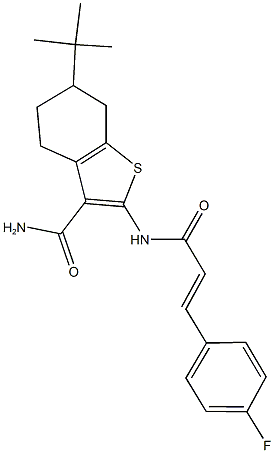 6-tert-butyl-2-{[3-(4-fluorophenyl)acryloyl]amino}-4,5,6,7-tetrahydro-1-benzothiophene-3-carboxamide|