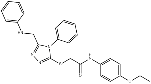 2-{[5-(anilinomethyl)-4-phenyl-4H-1,2,4-triazol-3-yl]sulfanyl}-N-(4-ethoxyphenyl)acetamide|