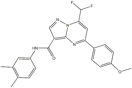 7-(difluoromethyl)-N-(3,4-dimethylphenyl)-5-(4-methoxyphenyl)pyrazolo[1,5-a]pyrimidine-3-carboxamide Structure