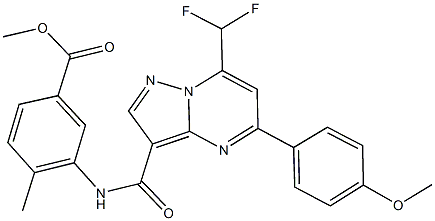 methyl 3-({[7-(difluoromethyl)-5-(4-methoxyphenyl)pyrazolo[1,5-a]pyrimidin-3-yl]carbonyl}amino)-4-methylbenzoate Structure