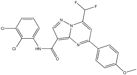 N-(2,3-dichlorophenyl)-7-(difluoromethyl)-5-(4-methoxyphenyl)pyrazolo[1,5-a]pyrimidine-3-carboxamide 化学構造式