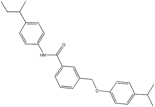 N-(4-sec-butylphenyl)-3-[(4-isopropylphenoxy)methyl]benzamide Structure