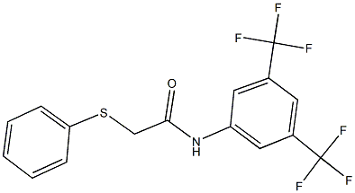 N-[3,5-bis(trifluoromethyl)phenyl]-2-(phenylsulfanyl)acetamide,445231-68-5,结构式