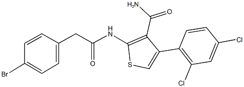 2-{[(4-bromophenyl)acetyl]amino}-4-(2,4-dichlorophenyl)-3-thiophenecarboxamide Structure