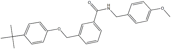 3-[(4-tert-butylphenoxy)methyl]-N-(4-methoxybenzyl)benzamide,445232-16-6,结构式