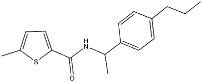 5-methyl-N-[1-(4-propylphenyl)ethyl]-2-thiophenecarboxamide Struktur
