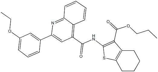 propyl 2-({[2-(3-ethoxyphenyl)-4-quinolinyl]carbonyl}amino)-4,5,6,7-tetrahydro-1-benzothiophene-3-carboxylate|