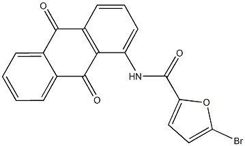 5-bromo-N-(9,10-dioxo-9,10-dihydro-1-anthracenyl)-2-furamide Structure