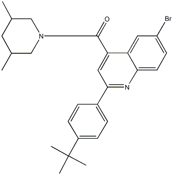 445233-42-1 6-bromo-2-(4-tert-butylphenyl)-4-[(3,5-dimethyl-1-piperidinyl)carbonyl]quinoline