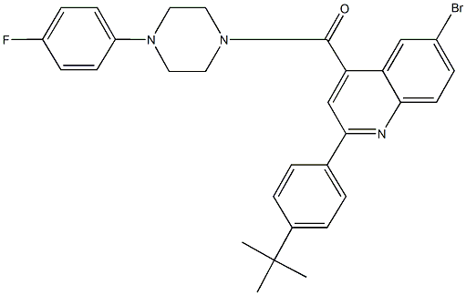 445233-75-0 6-bromo-2-(4-tert-butylphenyl)-4-{[4-(4-fluorophenyl)-1-piperazinyl]carbonyl}quinoline