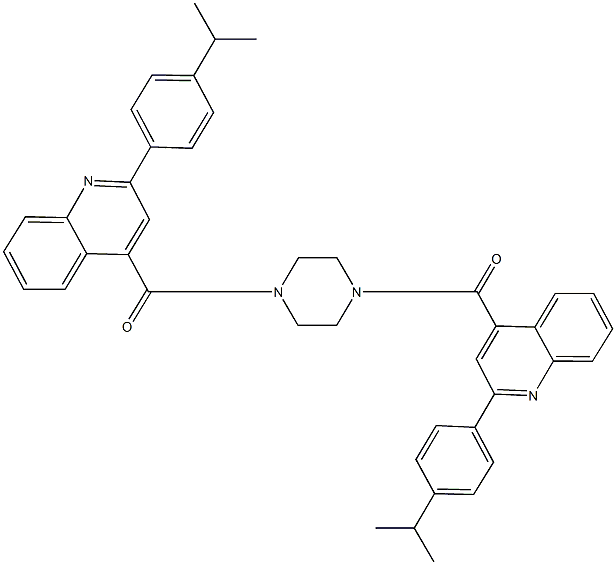 2-(4-isopropylphenyl)-4-[(4-{[2-(4-isopropylphenyl)-4-quinolinyl]carbonyl}-1-piperazinyl)carbonyl]quinoline|