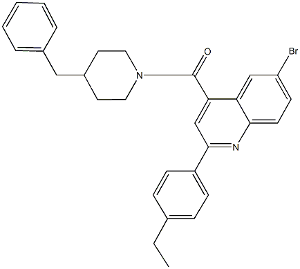 4-[(4-benzyl-1-piperidinyl)carbonyl]-6-bromo-2-(4-ethylphenyl)quinoline|