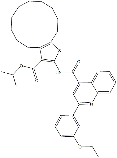 isopropyl 2-({[2-(3-ethoxyphenyl)-4-quinolinyl]carbonyl}amino)-4,5,6,7,8,9,10,11,12,13-decahydrocyclododeca[b]thiophene-3-carboxylate|