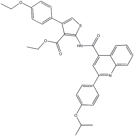 ethyl 4-(4-ethoxyphenyl)-2-({[2-(4-isopropoxyphenyl)-4-quinolinyl]carbonyl}amino)-3-thiophenecarboxylate|