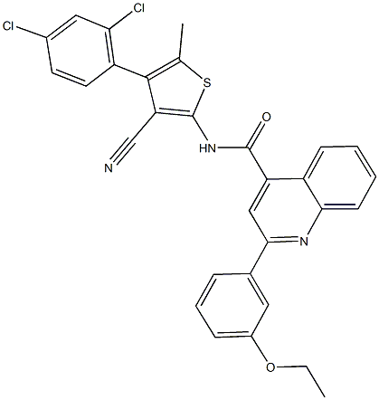 N-[3-cyano-4-(2,4-dichlorophenyl)-5-methyl-2-thienyl]-2-(3-ethoxyphenyl)-4-quinolinecarboxamide|