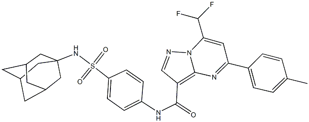 N-{4-[(1-adamantylamino)sulfonyl]phenyl}-7-(difluoromethyl)-5-(4-methylphenyl)pyrazolo[1,5-a]pyrimidine-3-carboxamide|