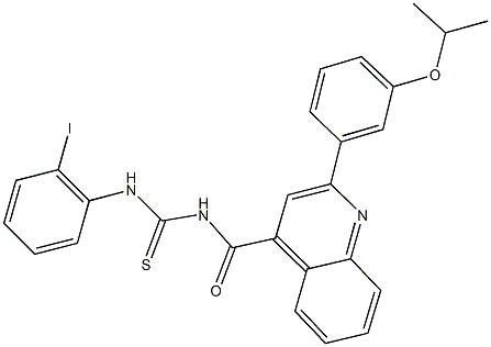 445237-22-9 N-(2-iodophenyl)-N'-{[2-(3-isopropoxyphenyl)-4-quinolinyl]carbonyl}thiourea