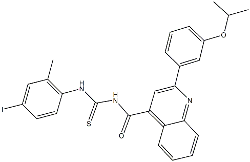 445237-26-3 N-(4-iodo-2-methylphenyl)-N'-{[2-(3-isopropoxyphenyl)-4-quinolinyl]carbonyl}thiourea