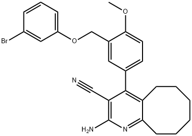 2-amino-4-{3-[(3-bromophenoxy)methyl]-4-methoxyphenyl}-5,6,7,8,9,10-hexahydrocycloocta[b]pyridine-3-carbonitrile|
