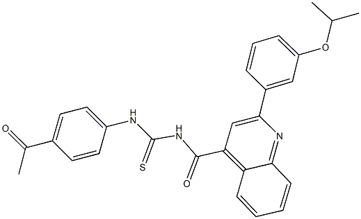 N-(4-acetylphenyl)-N'-{[2-(3-isopropoxyphenyl)-4-quinolinyl]carbonyl}thiourea|