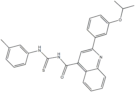 N-{[2-(3-isopropoxyphenyl)-4-quinolinyl]carbonyl}-N'-(3-methylphenyl)thiourea|