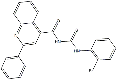 N-(2-bromophenyl)-N'-[(2-phenyl-4-quinolinyl)carbonyl]thiourea 结构式