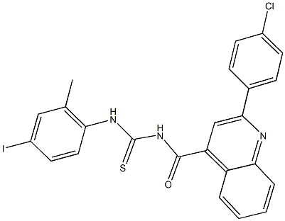 N-{[2-(4-chlorophenyl)-4-quinolinyl]carbonyl}-N'-(4-iodo-2-methylphenyl)thiourea 结构式