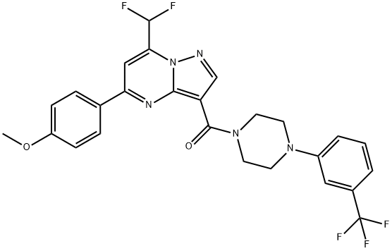 7-(difluoromethyl)-5-(4-methoxyphenyl)-3-({4-[3-(trifluoromethyl)phenyl]-1-piperazinyl}carbonyl)pyrazolo[1,5-a]pyrimidine|