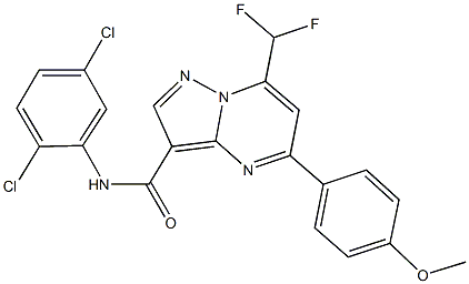 N-(2,5-dichlorophenyl)-7-(difluoromethyl)-5-(4-methoxyphenyl)pyrazolo[1,5-a]pyrimidine-3-carboxamide Structure