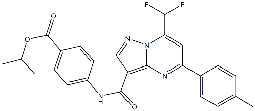 isopropyl 4-({[7-(difluoromethyl)-5-(4-methylphenyl)pyrazolo[1,5-a]pyrimidin-3-yl]carbonyl}amino)benzoate Structure