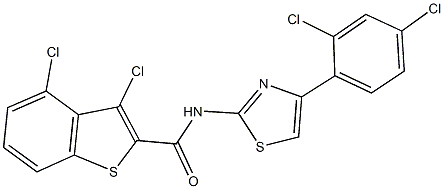 445238-92-6 3,4-dichloro-N-[4-(2,4-dichlorophenyl)-1,3-thiazol-2-yl]-1-benzothiophene-2-carboxamide