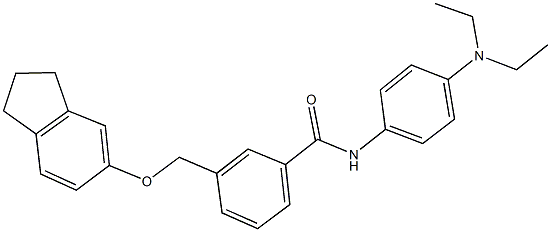 N-[4-(diethylamino)phenyl]-3-[(2,3-dihydro-1H-inden-5-yloxy)methyl]benzamide 化学構造式