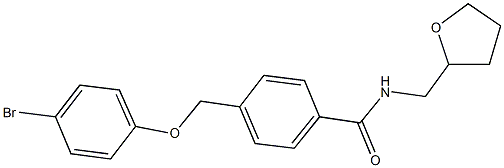 4-[(4-bromophenoxy)methyl]-N-(tetrahydro-2-furanylmethyl)benzamide,445239-63-4,结构式